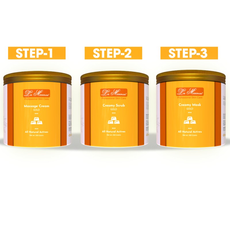 Lamarinere Gold Cabin Treatment (Cream,Scrub & Mask)