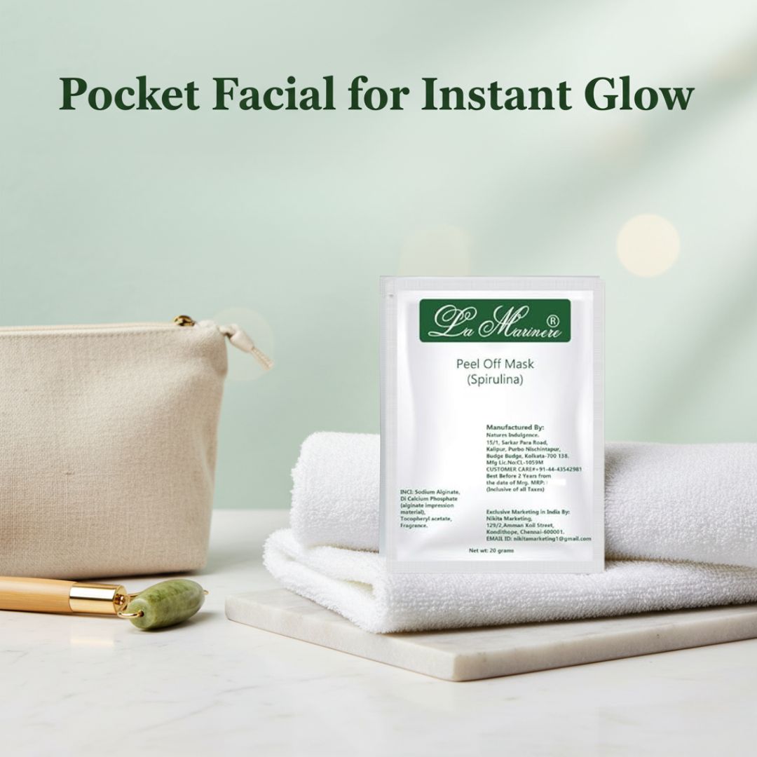 Spirulina Peel Off Mask For Unisex | Whitening, Anti-Aging & Anti-Inflammatory | With Spirulina & Menthol | Improves Collagen, Brightens Skin & Reduces Pores(Pack of 10pcs)